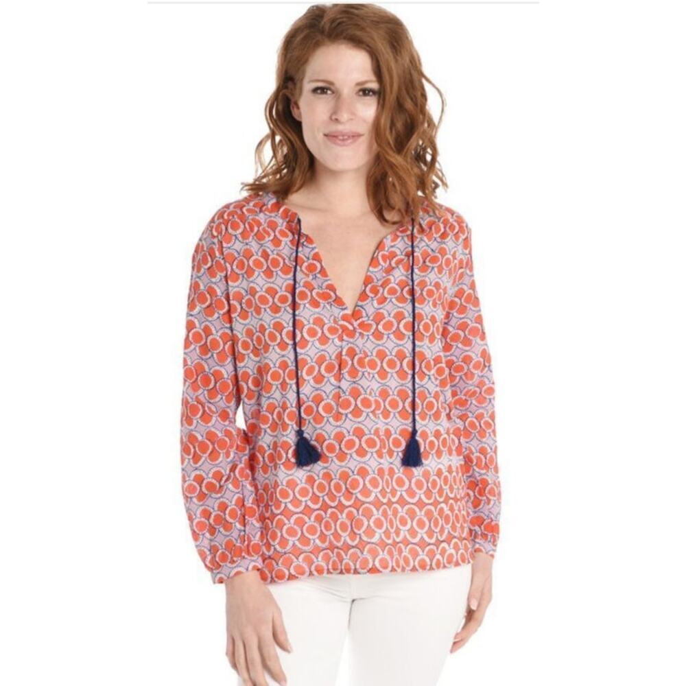 Roberta Roller Rabbit Terra Shaded Cotton Gauze Calisto Zola Printed Top, S